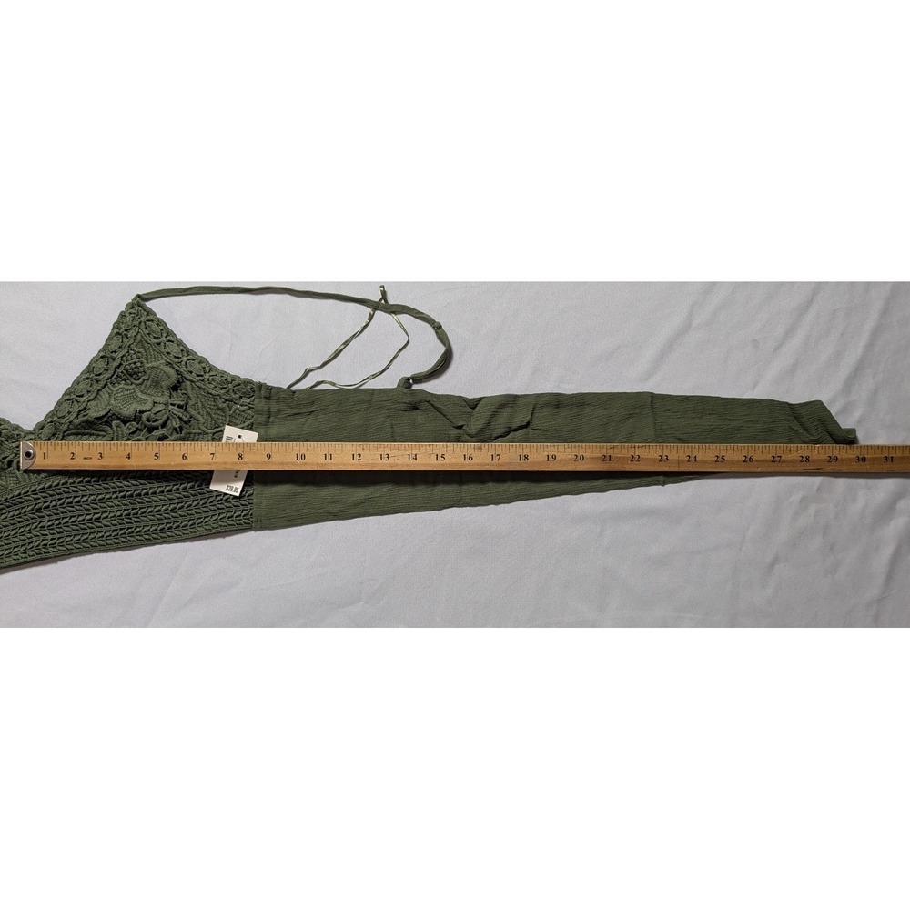 Aeropostale Womens Olive Green Lace‎ Wrap Bralette Top Size Medium New - Picture 7 of 9